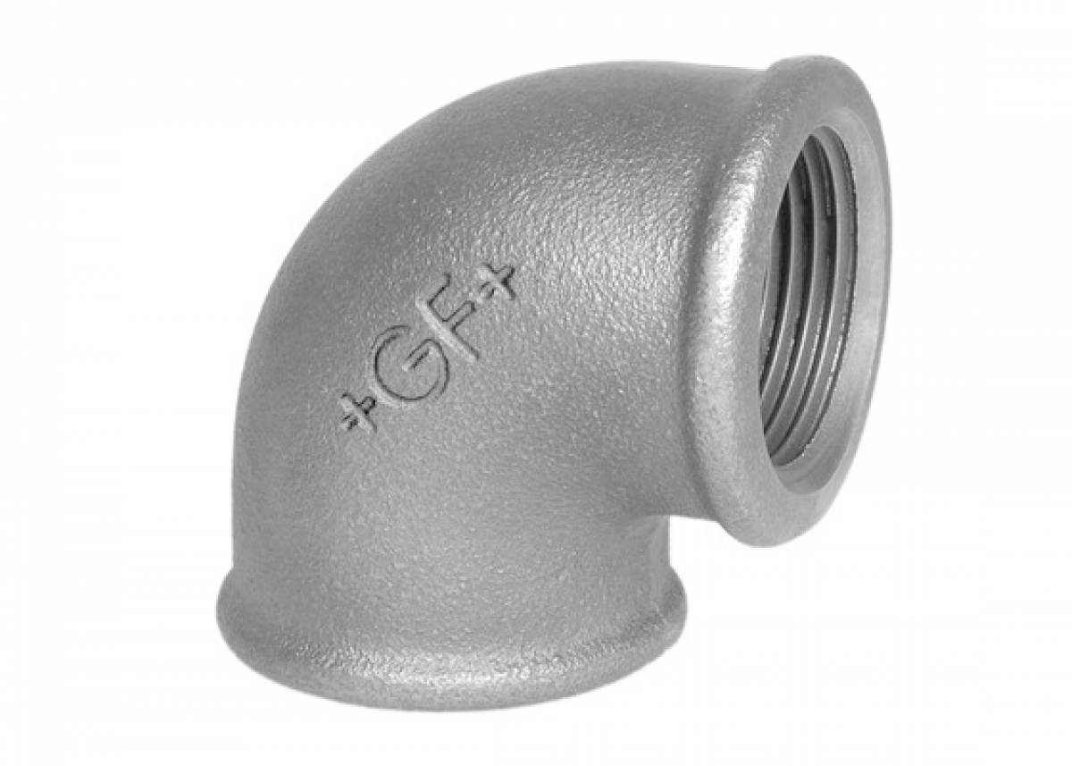 GF Draadfitting zwart bocht 90gr bi x bi (nr. 90)