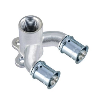 Multitubo U-Doorlus Muurplaat (messing, vertind)