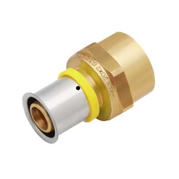 VH386011100000 VSH UltraPress Gas Schroefbus 16x1/2 (messing, pers x bi.dr.)