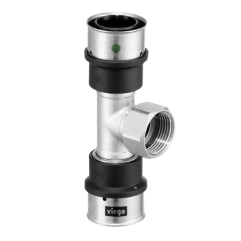 VN729912000 Viega Smartpress T-Stuk 32x3/4x32 (bi.dr. x pers, kiwa & gastec, brons