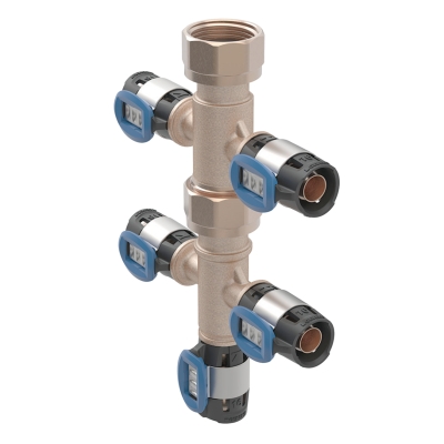 GN653435001 Geberit FlowFit Verdelerspin 5-voud 16x3/4 (brons, pers x bi.dr.)