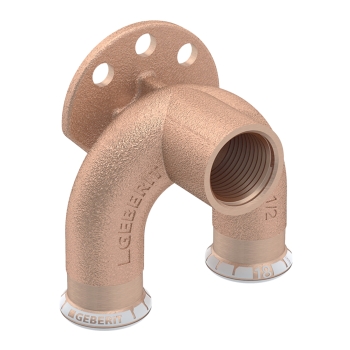 GN634630000 Geberit Mapress Koper Doorlus Muurplaat 18x1/2x18 (bi.dr. x bu.dr. bro