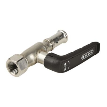 81028840002 Henco Kogelkraan 16x1/2 (inox, bi.dr. x pers)