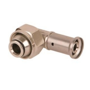 Henco 2-delige Kopp. Knie (vernikkeld)