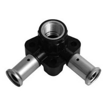 Henco Muurplaat Doorstroom (inox)