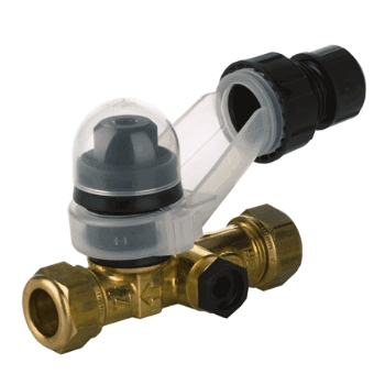 VH031213600 VSH Inlaatcombinatie 15mm (2x knel, 8 bar, messing)