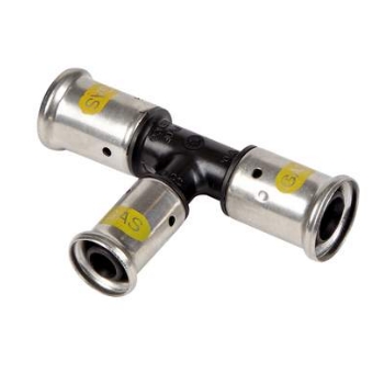 81028910002 Henco Gas T-stuk Verloop 26x16x26 (3x pers PVDF)