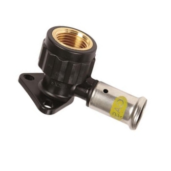 81028910080 Henco Gas Muurplaat Kort 16x1/2 (pers x bi.dr. PVDF, H=35)