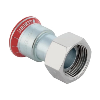 Geberit Mapress C-staal 2-delige Kopp. (vernikkeld)