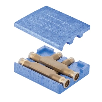 GN631180000 Geberit Mapress C-staal T-stuk + Isolatie 22x18x22 (6x pers. messing)