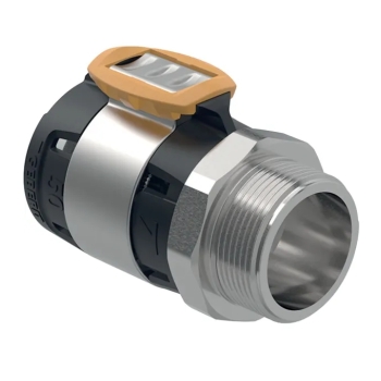 61970400100 Geberit FlowFit Puntstuk 50x1.1/2 (RVS, pers x bu.dr.)
