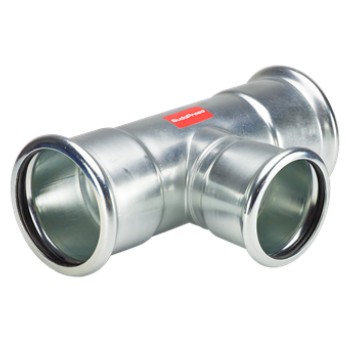 VH656250100000 VSH SudoPress C-staal T-stuk Verloop 76,1x66,7x76,1 (3x pers)