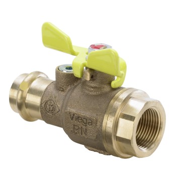 VN587468000 Viega Profipress Gas Kogelkraan 22x3/4 (brons, vlinder, pers x bi.dr.)