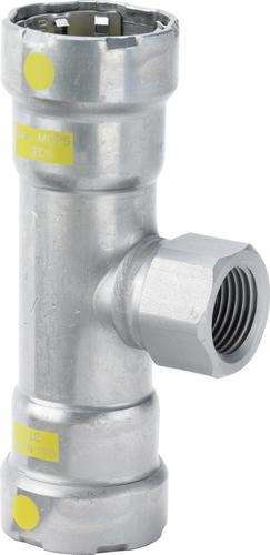 Megapress gas T-stuk (pers x di.dr.x pers)