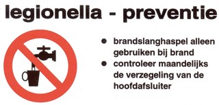 BS120601000 Sticker 'Legionella' 12 x 7,5cm